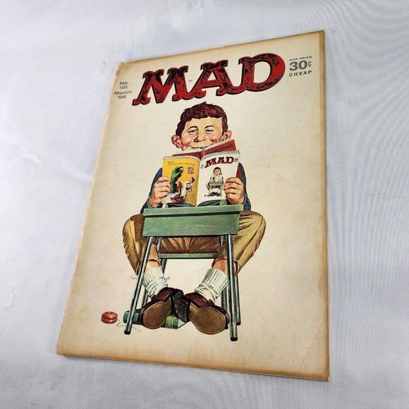 Mad Magazine Issue #101 March 1966 Back to School Alfred E Neuman Ec Publication - Picture 3 of 7